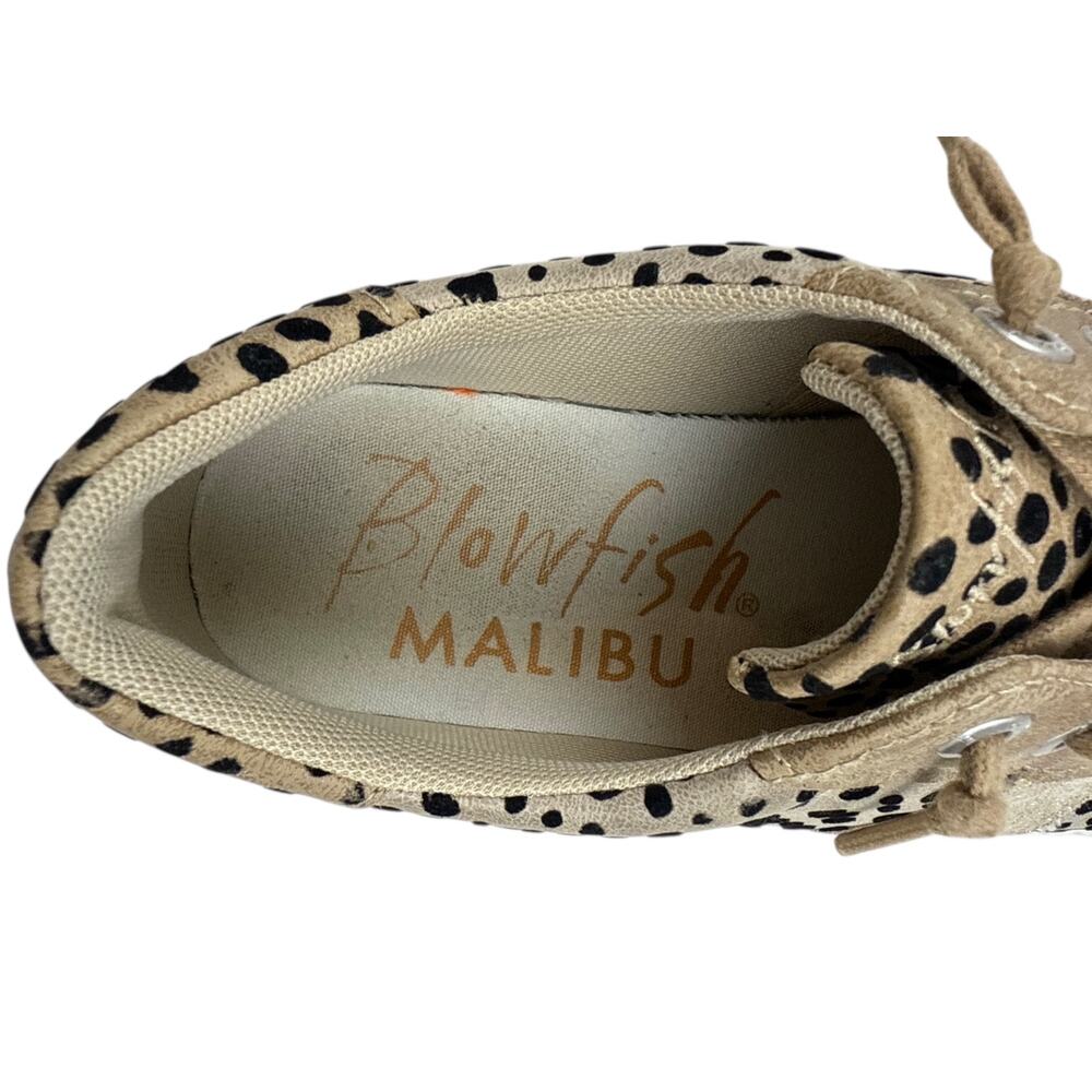 Blowfish Malibu Wave Sneakers Cheetah Leopard Multi Mix Beige Black 8 - Picture 3 of 9